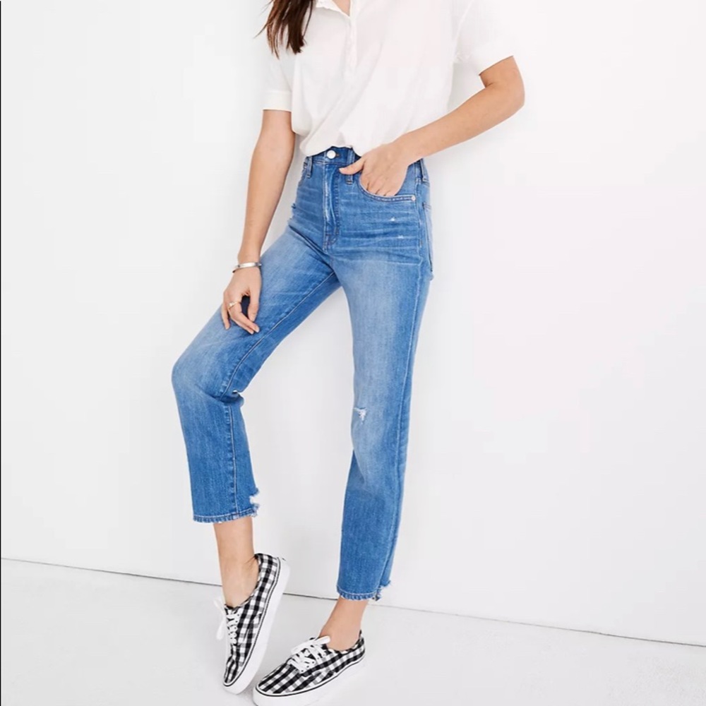 Madewell NWOT Tall Classic Straight Jeans in Novello Wash